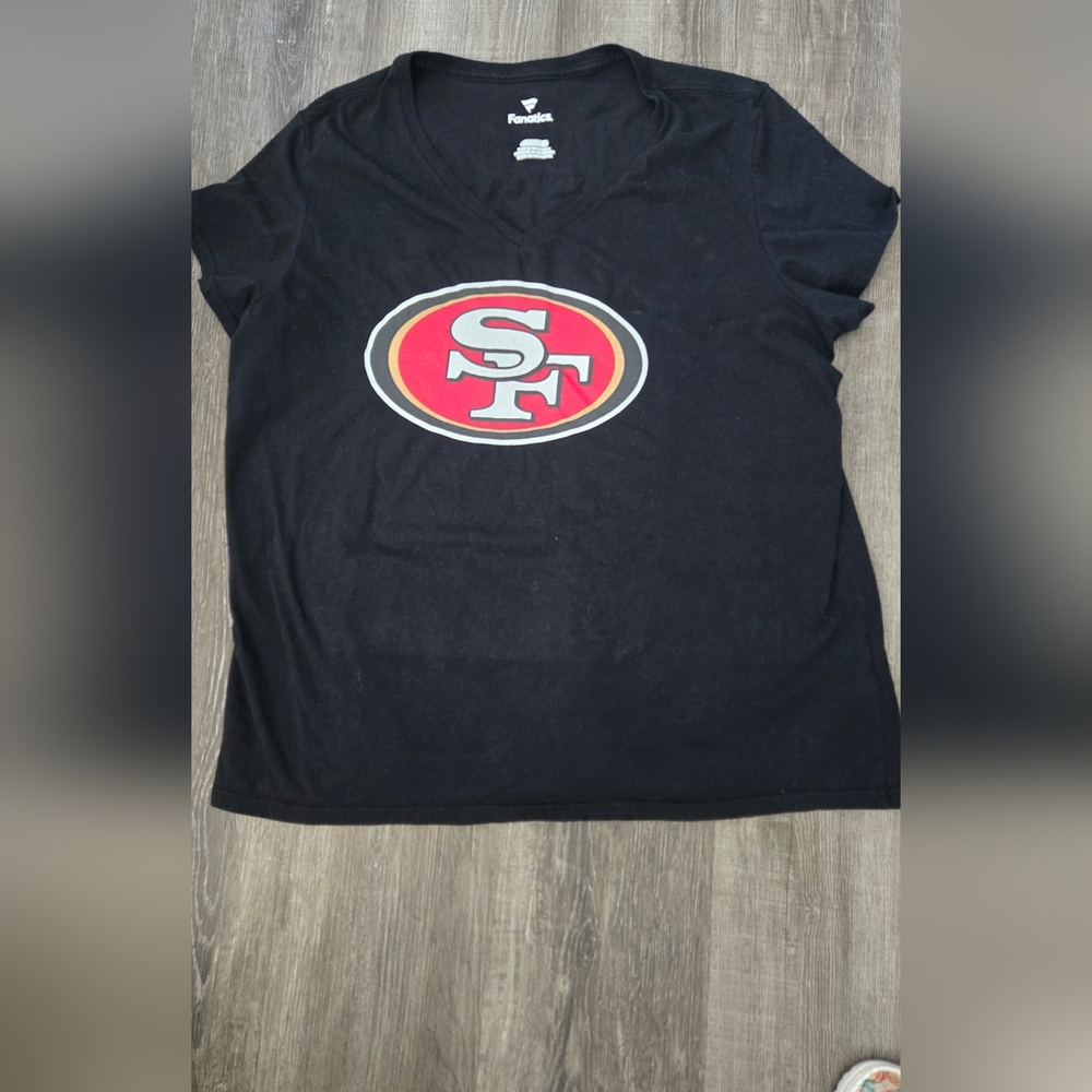 Fanatics Womens Black San Francisco 49ers BOSA 97 Jersey T Shirt Size 2XL